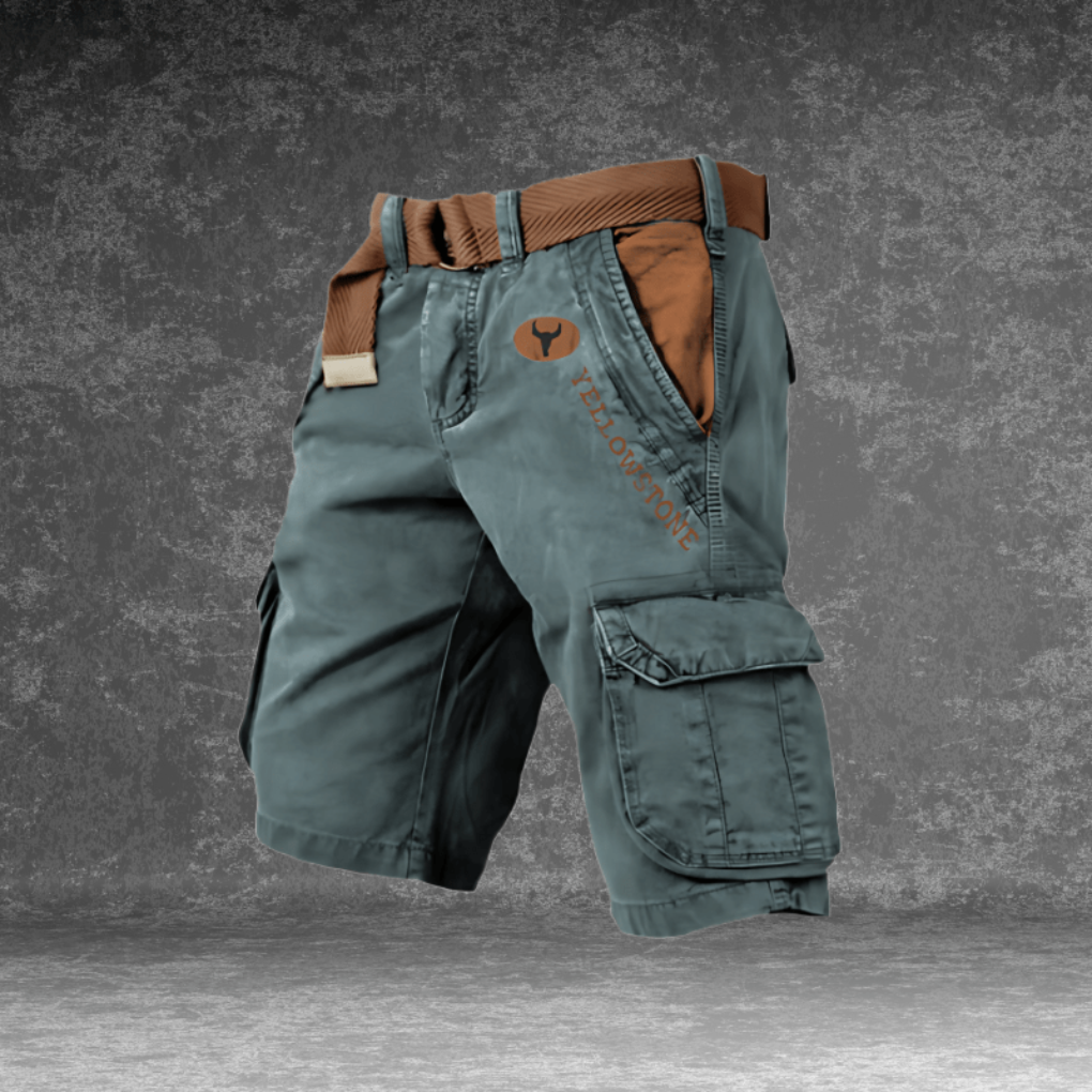 Shorts cargo robusti da uomo con tasche multiple