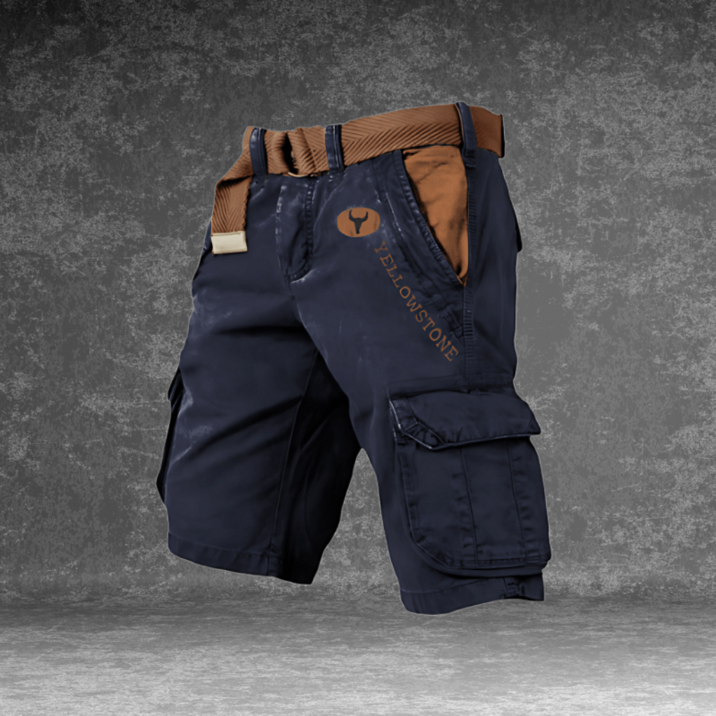 Shorts cargo robusti da uomo con tasche multiple