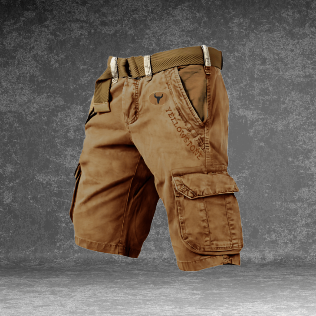 Shorts cargo robusti da uomo con tasche multiple