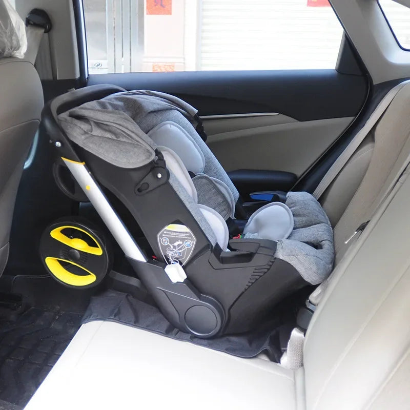 Sistema di viaggio 4 in 1 con passeggino e seggiolino auto per neonati