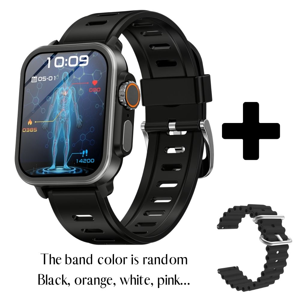 Smartwatch impermeabile con misurazione della glicemia, della pressione sanguigna, dell'ossigeno nel sangue e monitoraggio del sonno