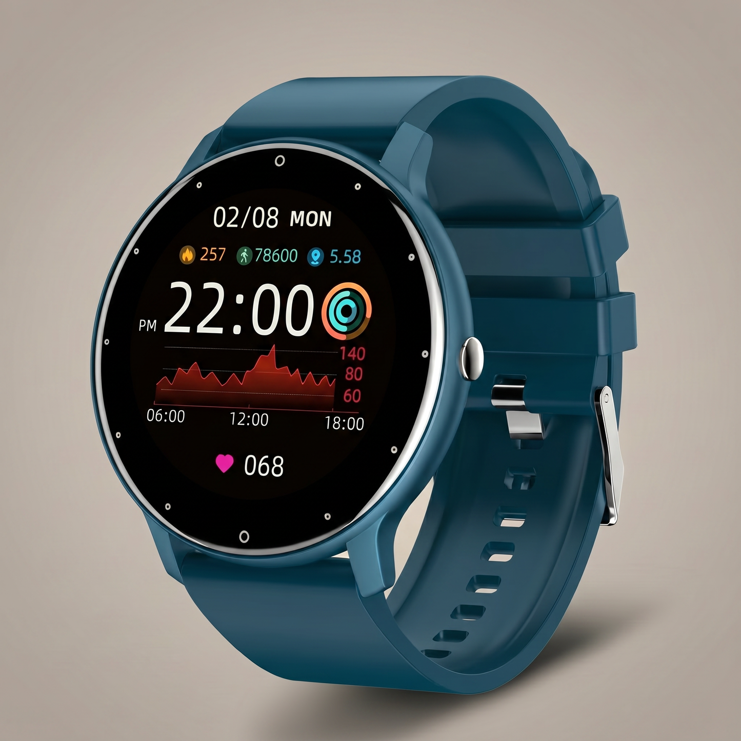 Smartwatch per Anziani | Monitoraggio Frequenza Cardiaca e Attività | Orologio Bluetooth Facile da Usare