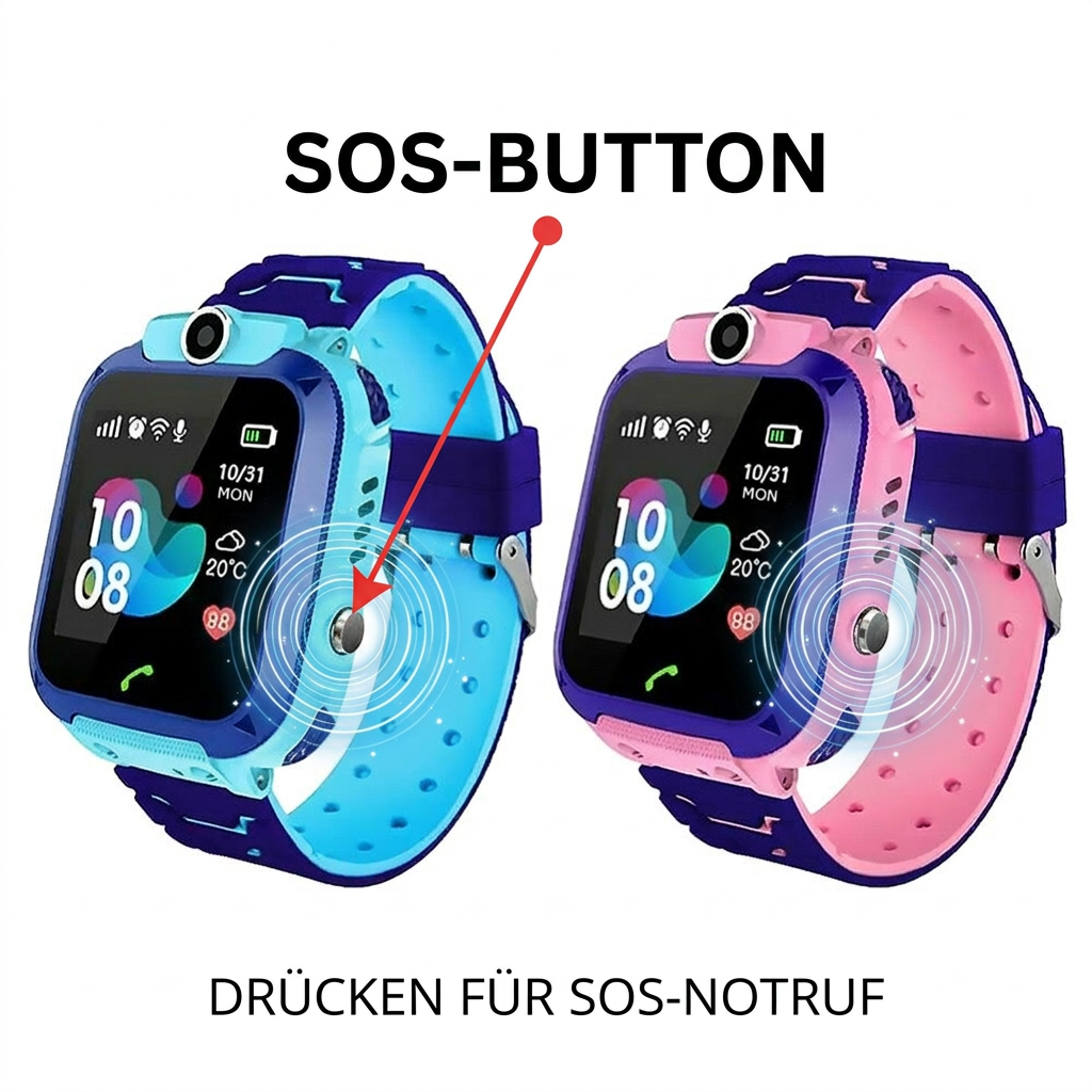 Smartwatch per bambini con GPS, fotocamera, chiamate e pulsante SOS