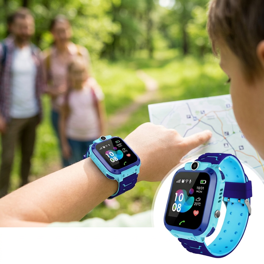 Smartwatch per bambini con GPS, fotocamera, chiamate e pulsante SOS