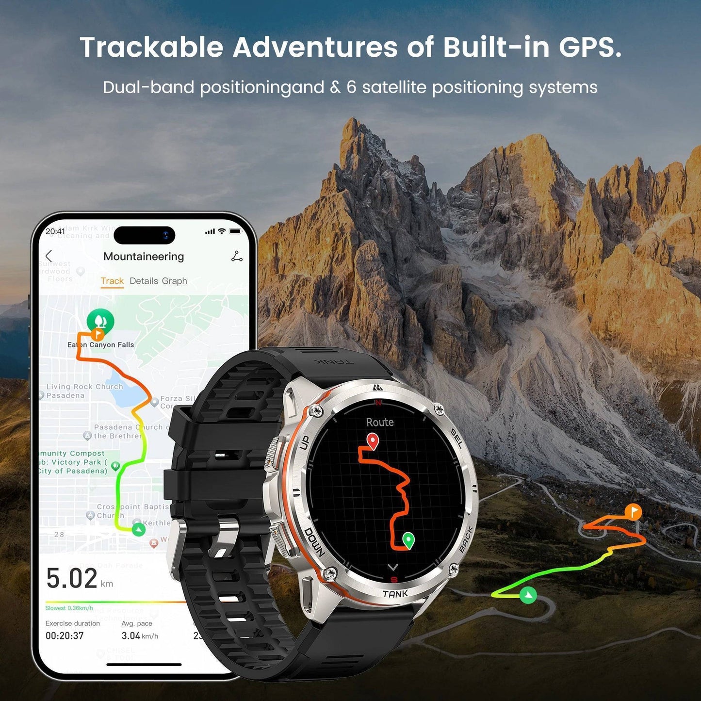 Smartwatch T3 Ultra GPS AMOLED - Fitness tracker ultra-resistente
