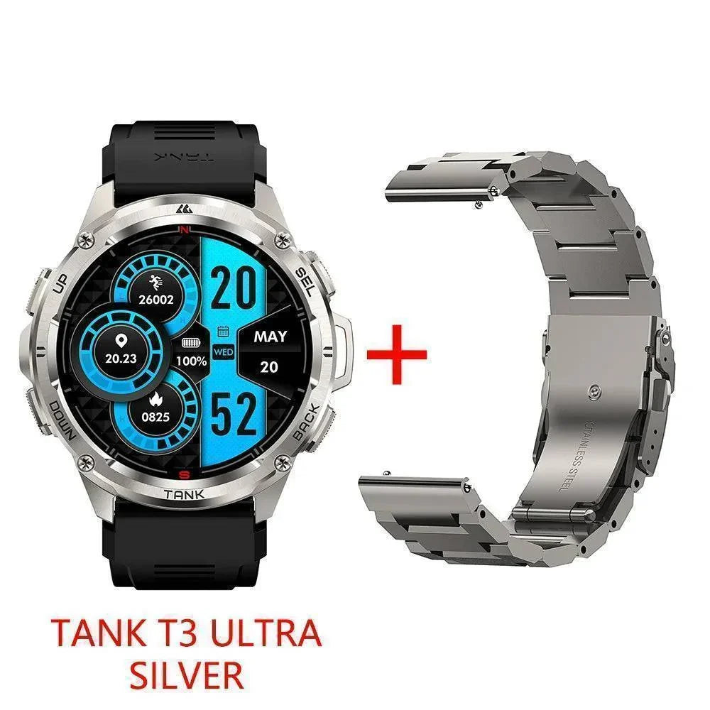 Smartwatch T3 Ultra GPS AMOLED - Fitness tracker ultra-resistente