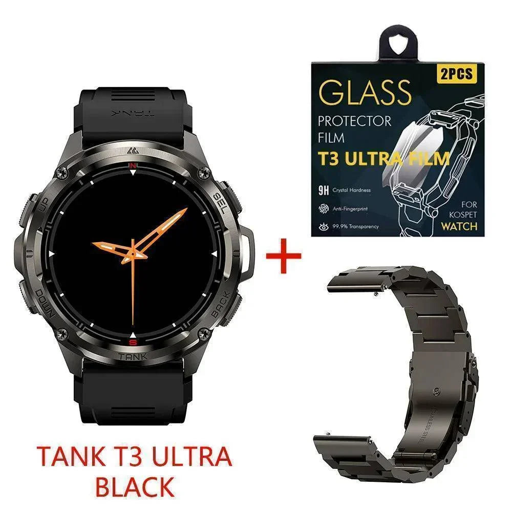 Smartwatch T3 Ultra GPS AMOLED - Fitness tracker ultra-resistente