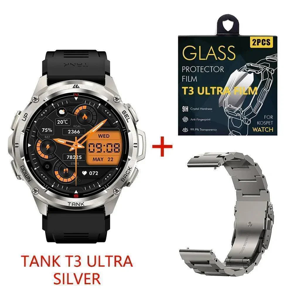 Smartwatch T3 Ultra GPS AMOLED - Fitness tracker ultra-resistente