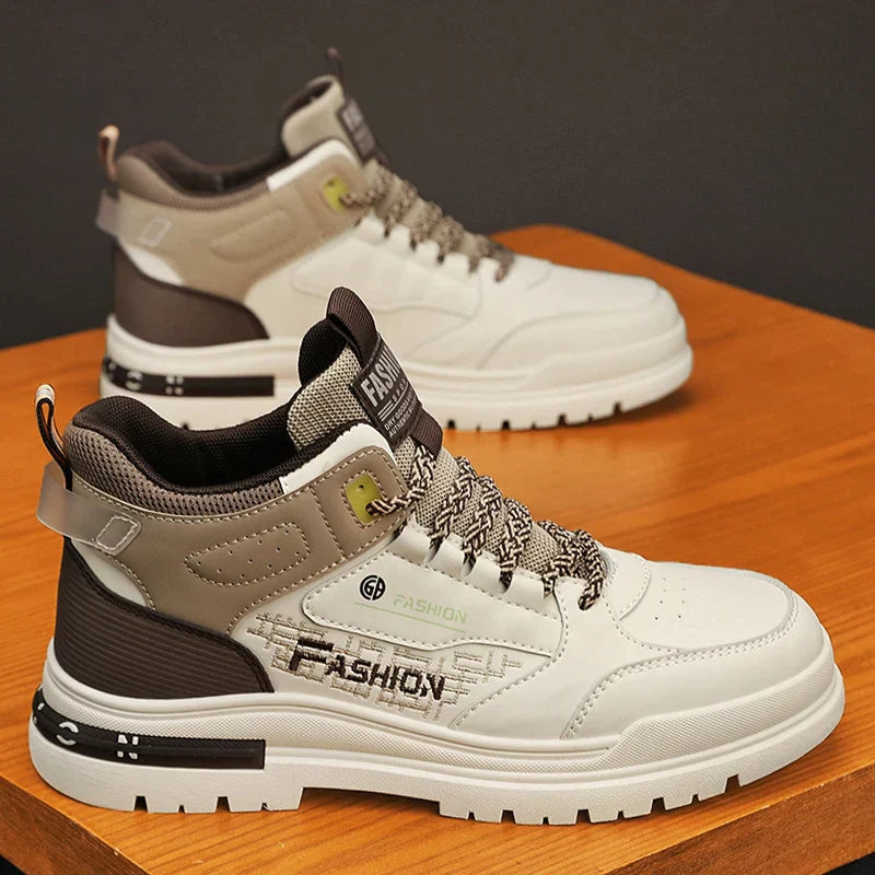 Sneakers alte ortopediche da uomo con bordo imbottito