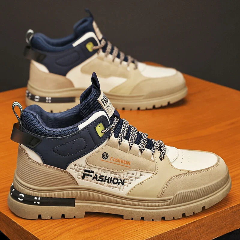 Sneakers alte ortopediche da uomo con bordo imbottito