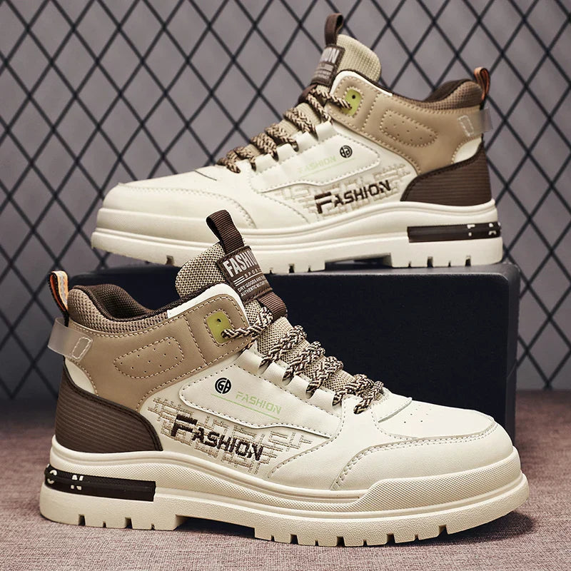 Sneakers alte ortopediche da uomo con bordo imbottito