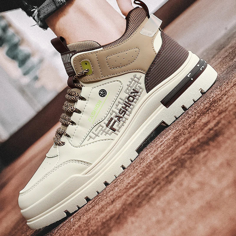 Sneakers alte ortopediche da uomo con bordo imbottito