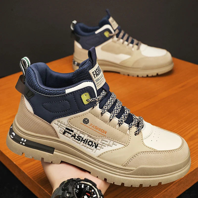 Sneakers alte ortopediche da uomo con bordo imbottito