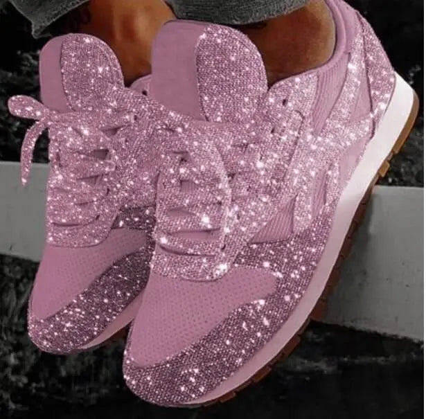 Sneakers Casual da Donna Moderne con Glitter