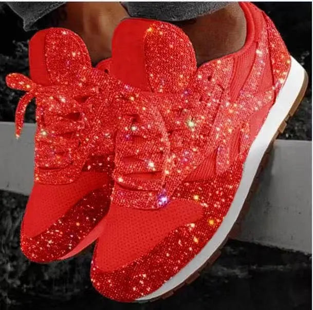 Sneakers Casual da Donna Moderne con Glitter
