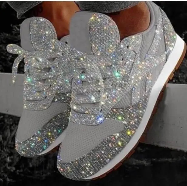 Sneakers Casual da Donna Moderne con Glitter