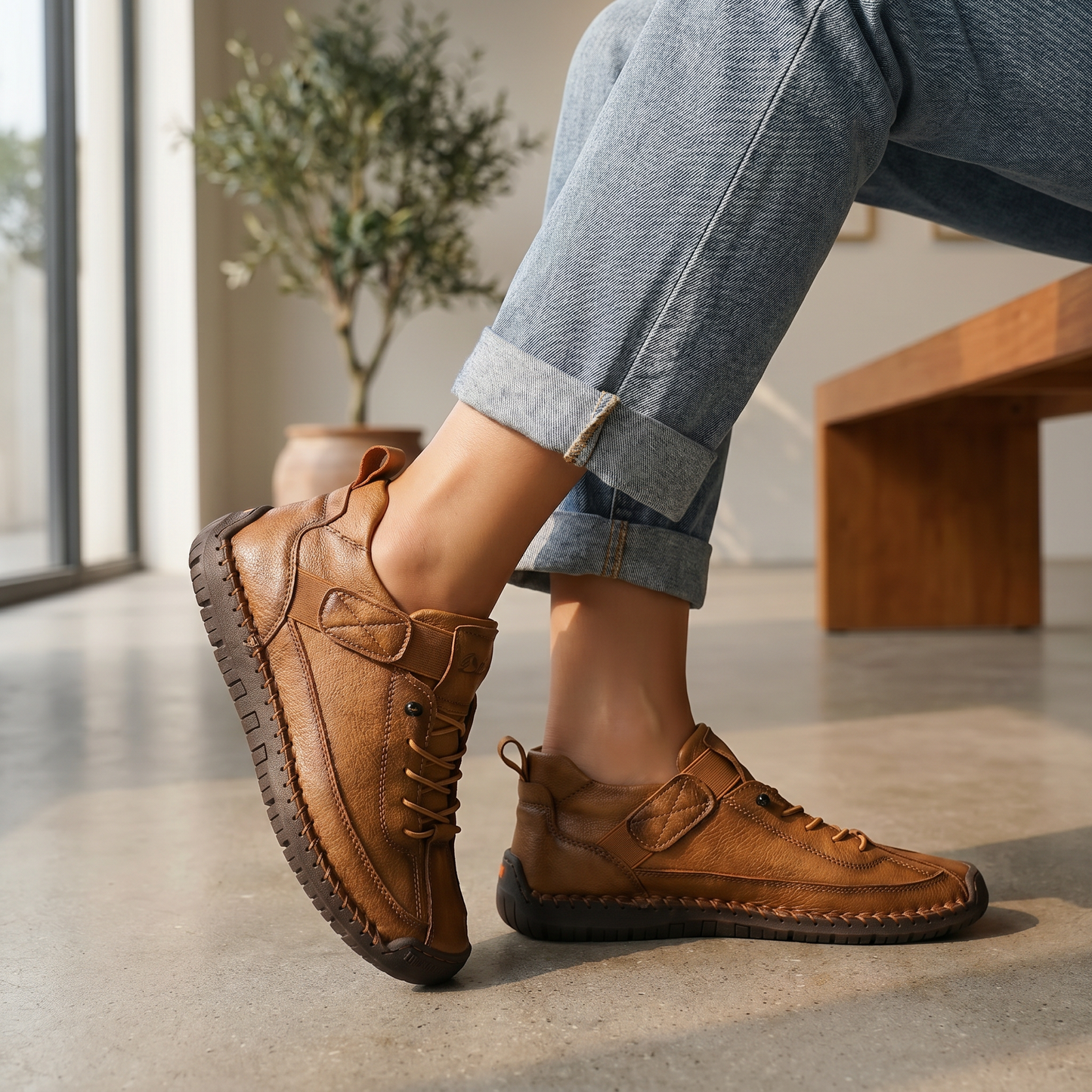 Sneakers da donna traspiranti in tessuto | Scarpe da passeggio comode senza lacci