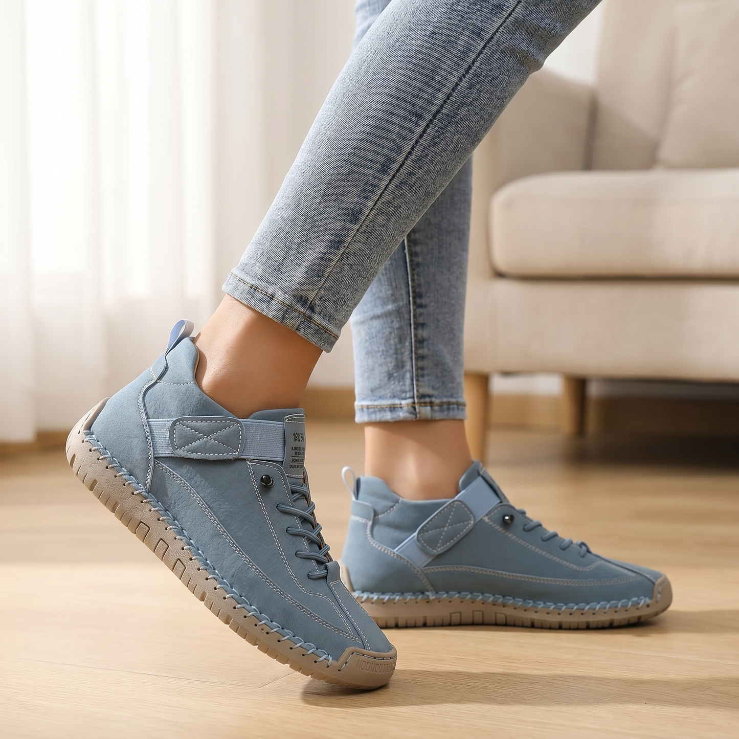 Sneakers da donna traspiranti in tessuto | Scarpe da passeggio comode senza lacci