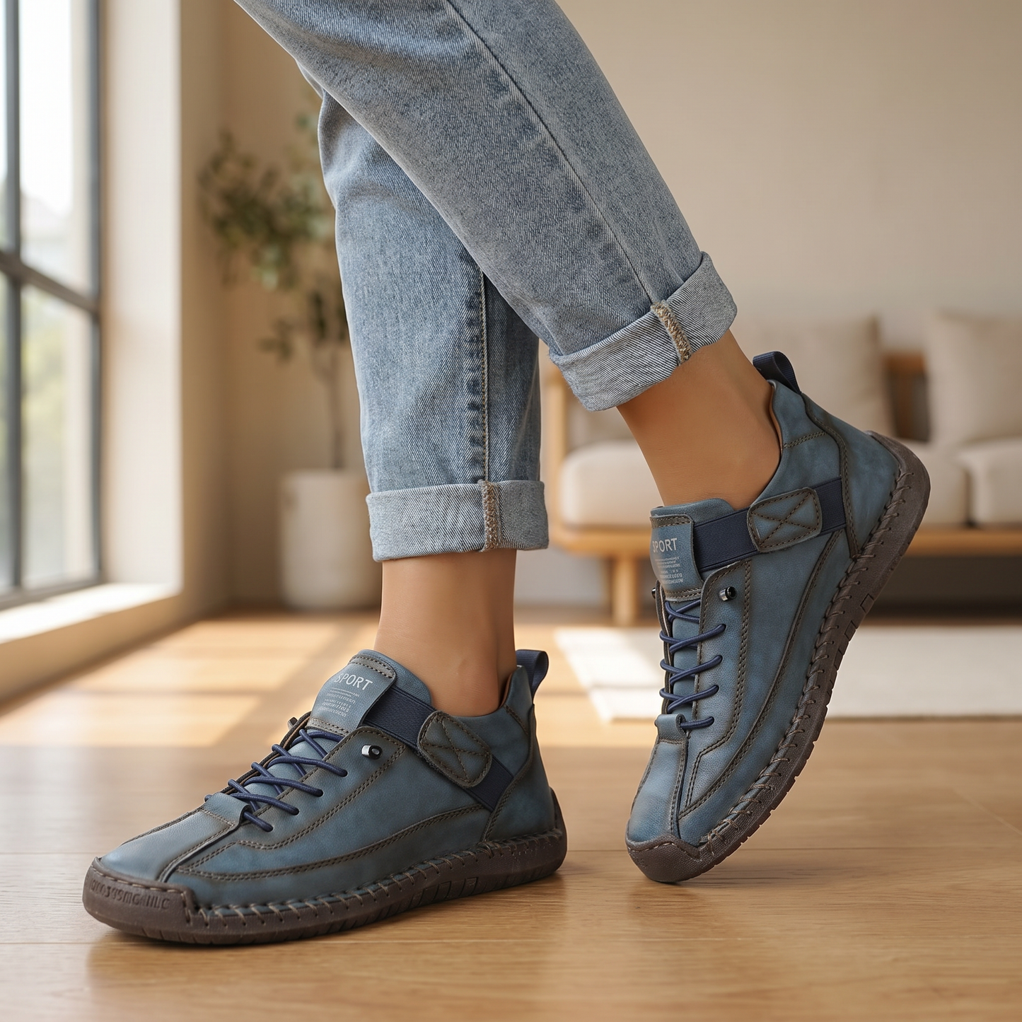 Sneakers da donna traspiranti in tessuto | Scarpe da passeggio comode senza lacci