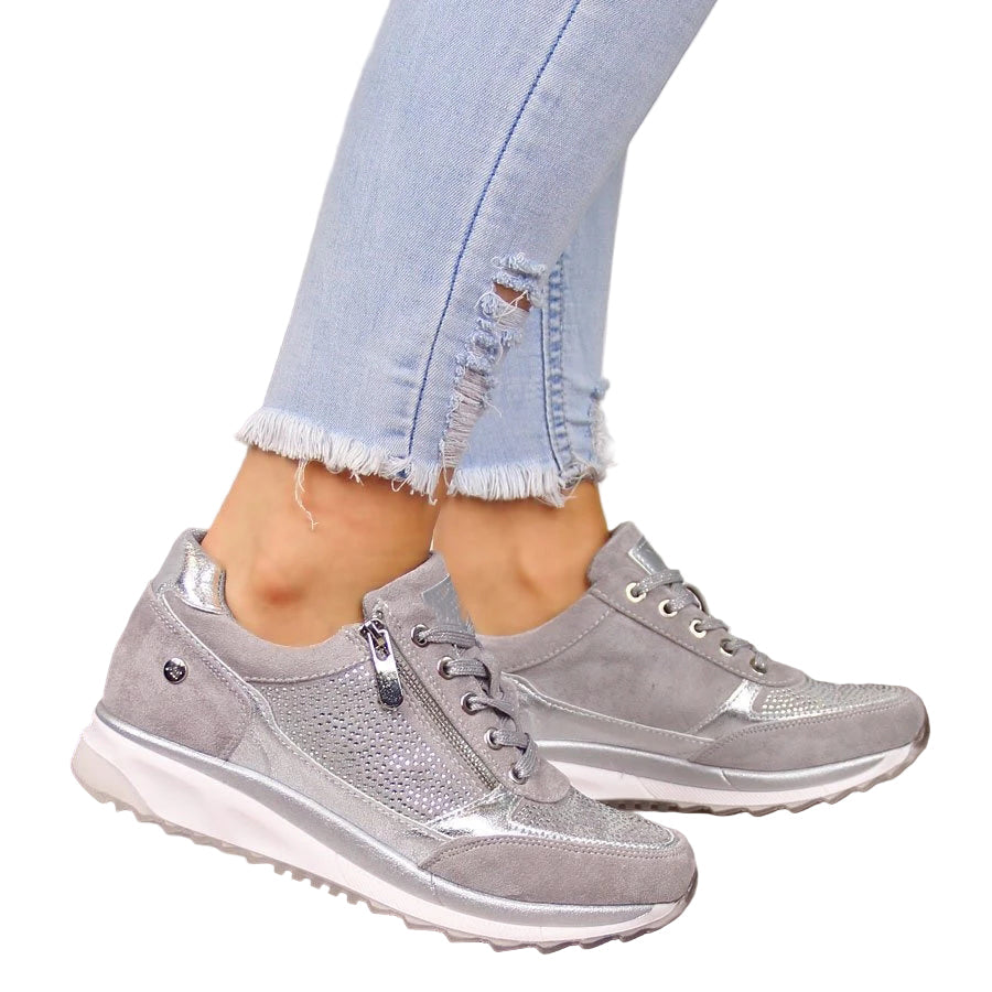Sneakers da passeggio da donna dal design moderno con suola antiscivolo