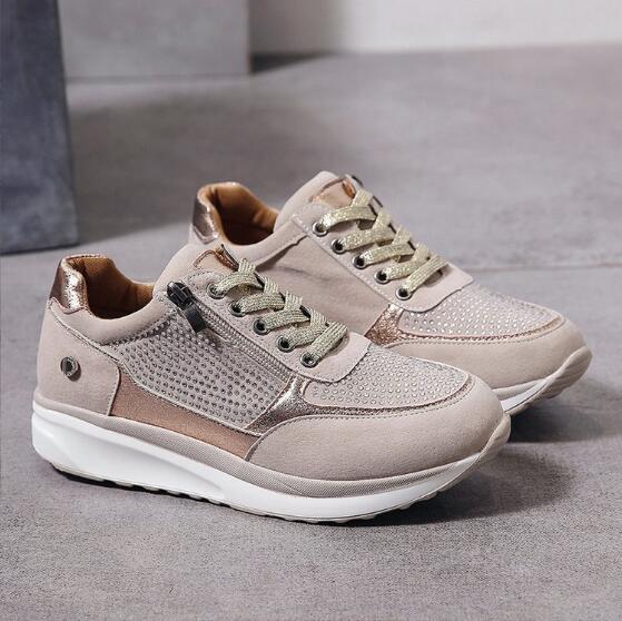 Sneakers da passeggio da donna dal design moderno con suola antiscivolo