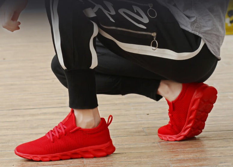 Sneakers da uomo in mesh traspirante