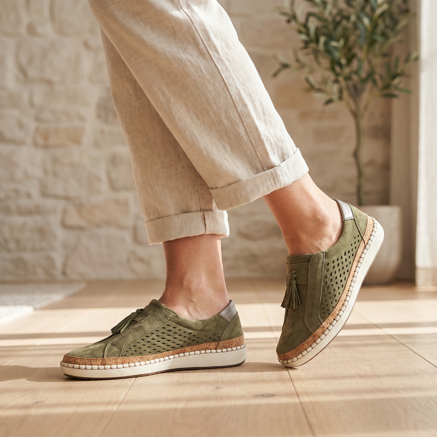 Sneakers slip-on traspiranti da donna | Scarpe ortopediche comode per l'uso quotidiano