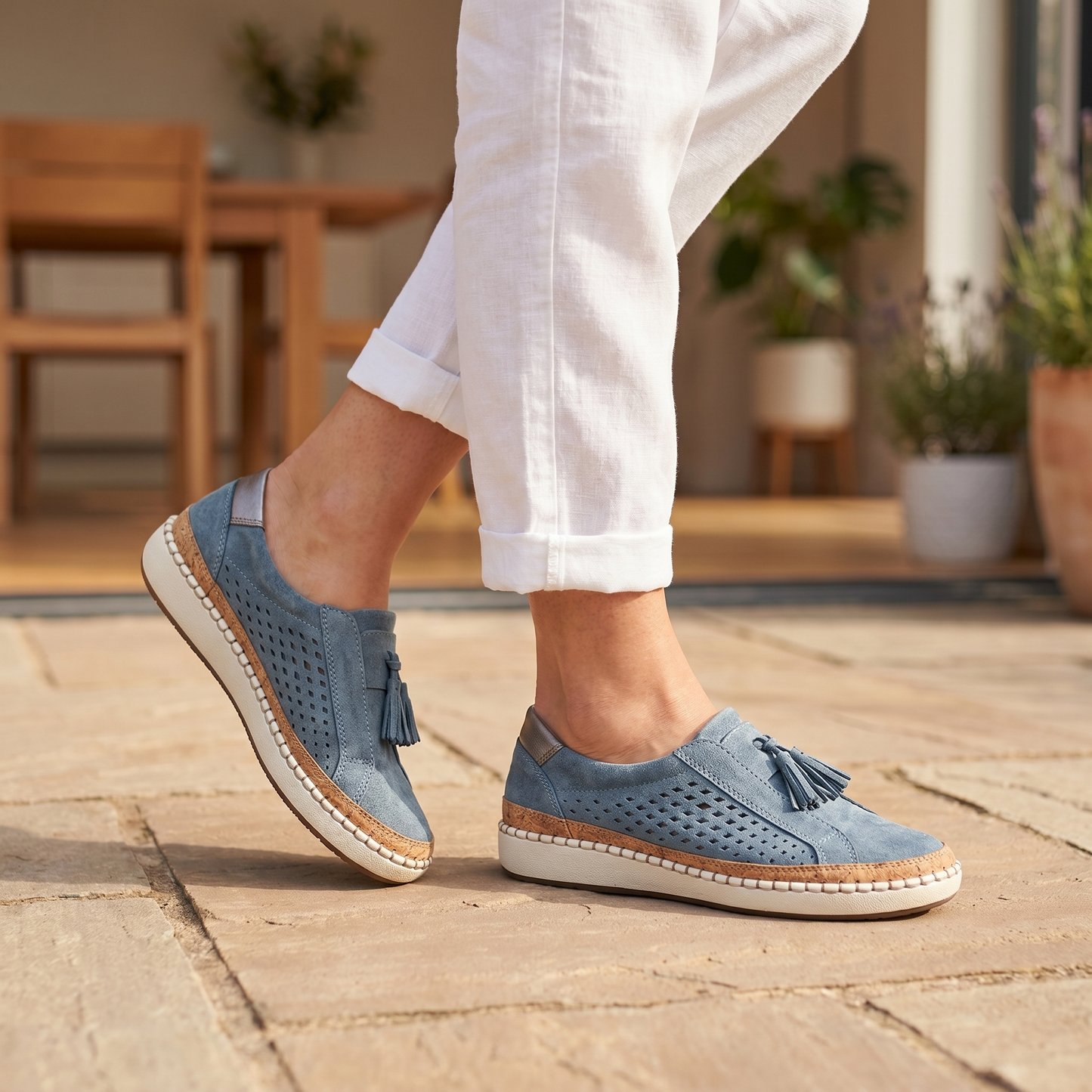 Sneakers slip-on traspiranti da donna | Scarpe ortopediche comode per l'uso quotidiano
