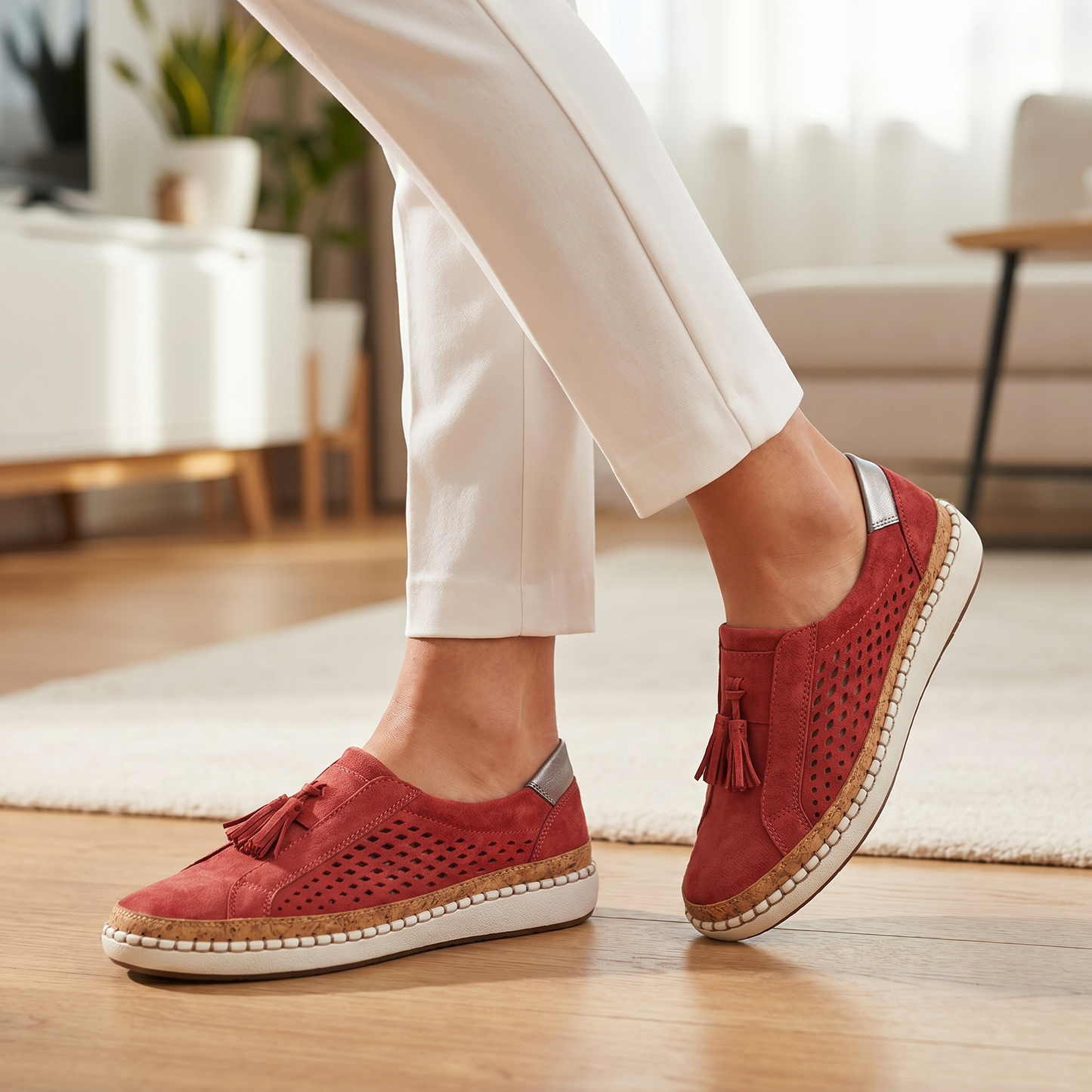 Sneakers slip-on traspiranti da donna | Scarpe ortopediche comode per l'uso quotidiano