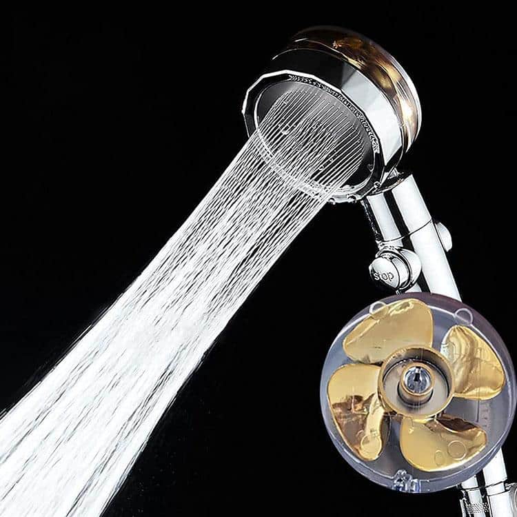 Soffione doccia ad alta pressione per risparmio idrico - Design rotante regolabile a 360° - Risparmio idrico fino al 40%