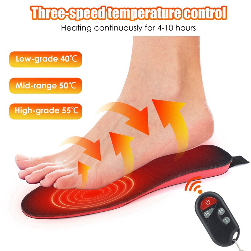 Solette riscaldabili ricaricabili per scarpe con riscaldamento wireless unisex