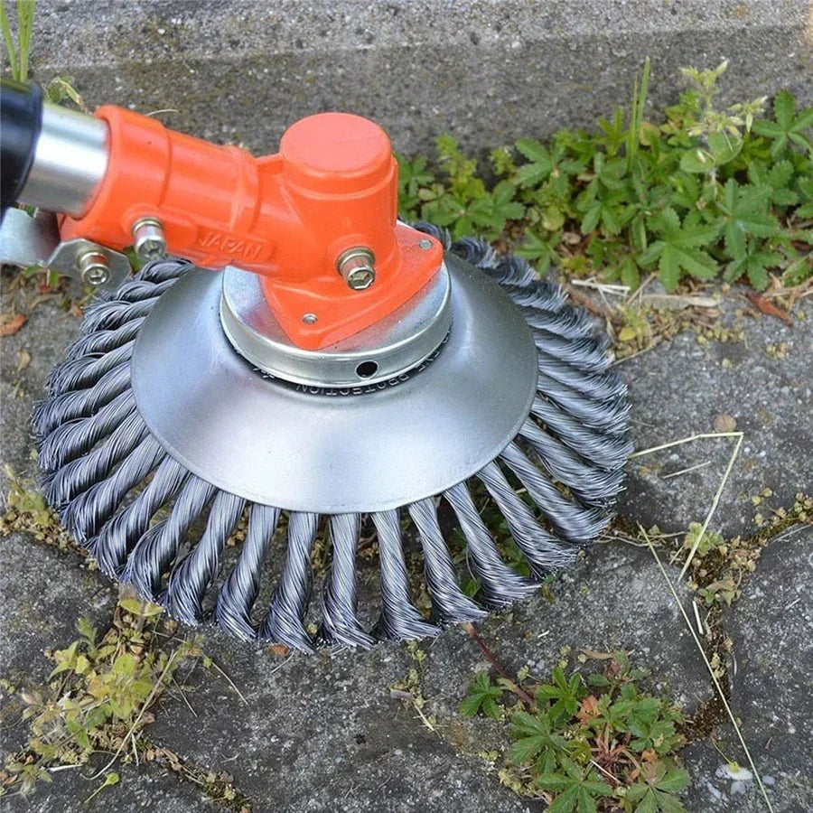 Spazzola erbacce e testina per decespugliatore in acciaio al carbonio