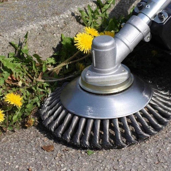 Spazzola erbacce e testina per decespugliatore in acciaio al carbonio
