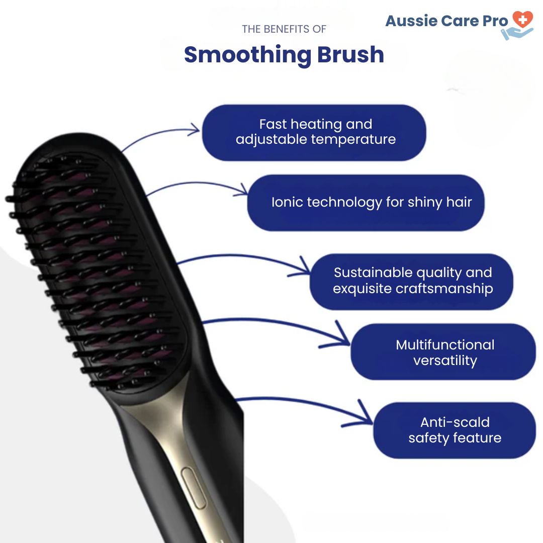 Spazzola Lisciante per Capelli Ricaricabile – Styling Portatile Anti-Crespo