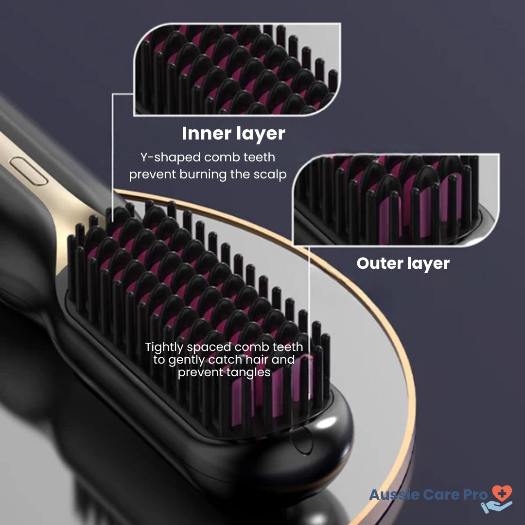 Spazzola Lisciante per Capelli Ricaricabile – Styling Portatile Anti-Crespo