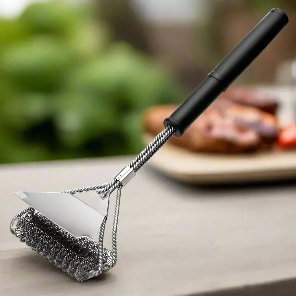 Spazzola per barbecue in acciaio inox senza setole