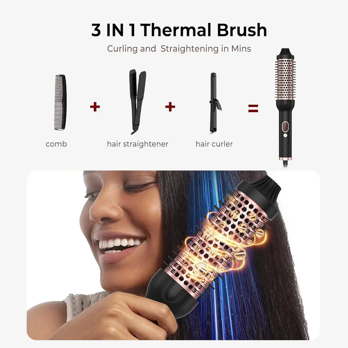 Spazzola riscaldata per capelli