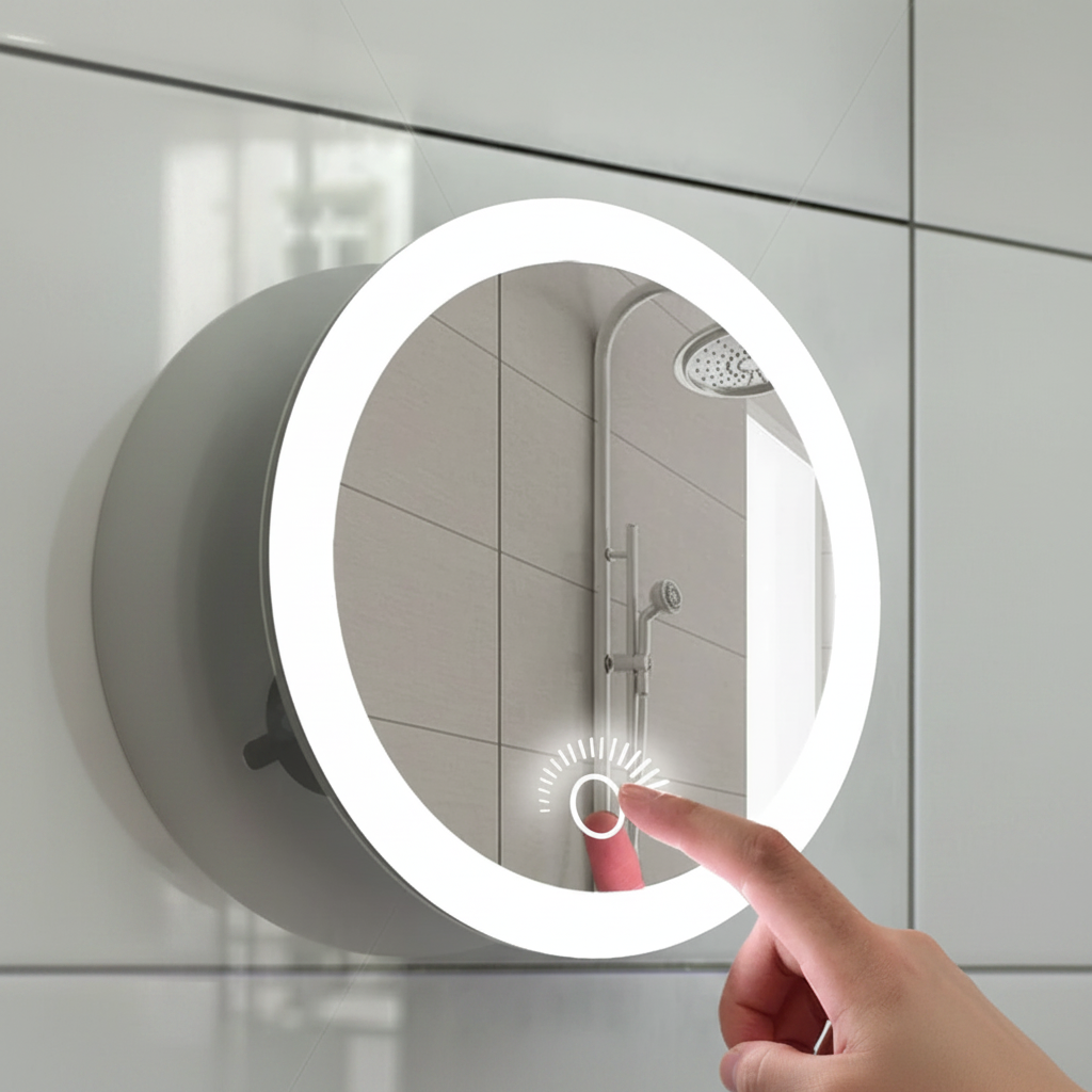 Specchio cosmetico ingranditore 10x con illuminazione a LED