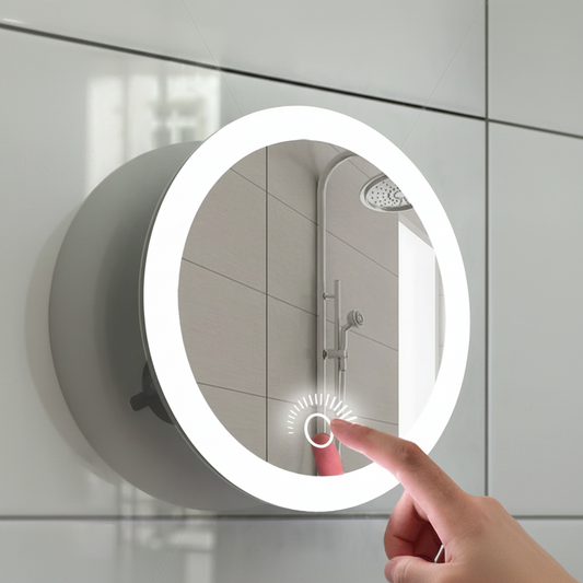 Specchio cosmetico ingranditore 10x con illuminazione a LED