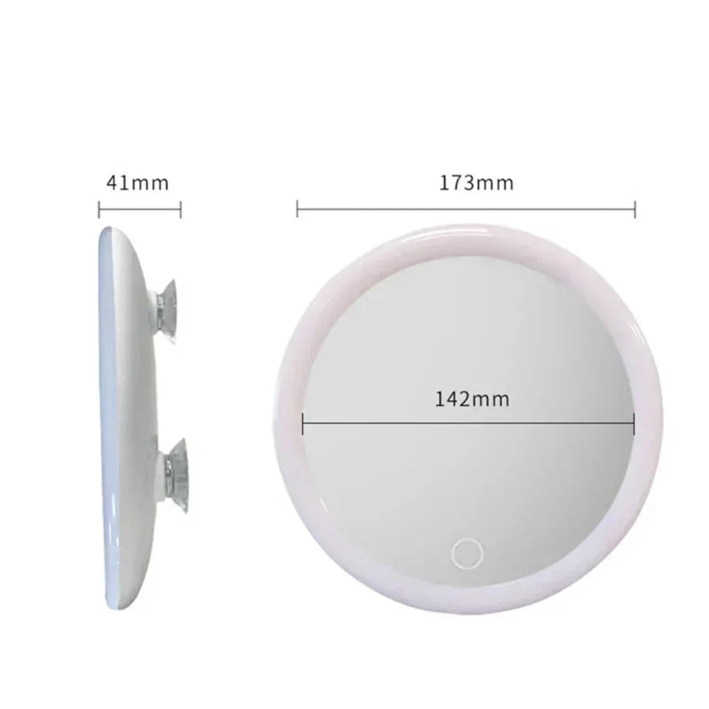 Specchio cosmetico ingranditore 10x con illuminazione a LED