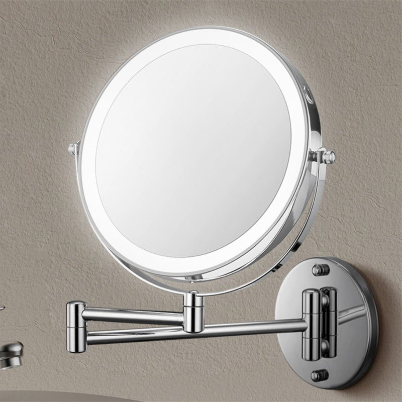 Specchio da barba da parete ricaricabile con luci LED