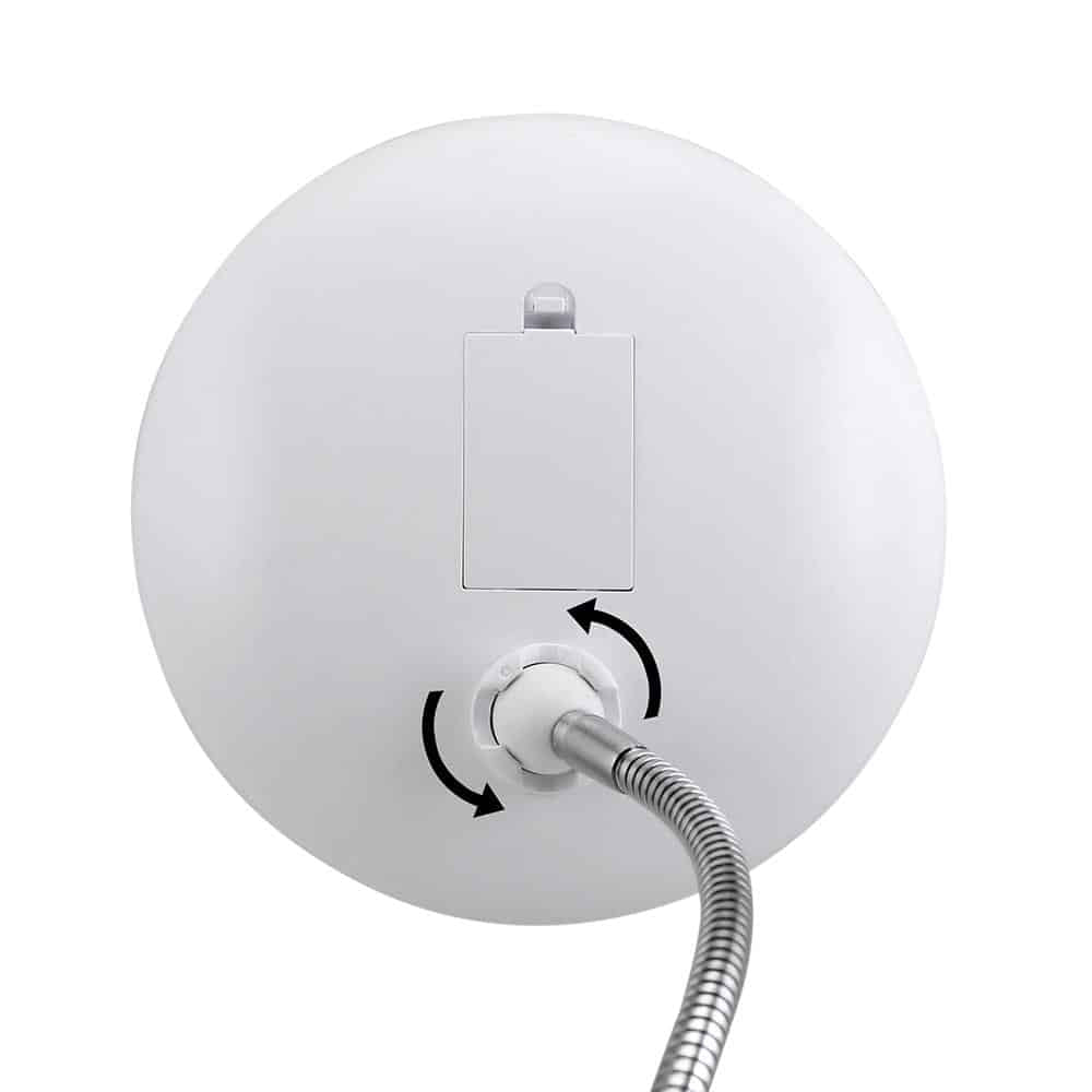 Specchio da Trucco con LED e Ingrandimento - con Ventosa e Braccio Flessibile