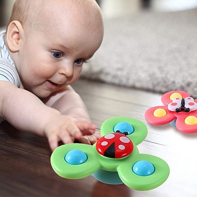 Spinner rotanti con ventosa, set da 3 pezzi