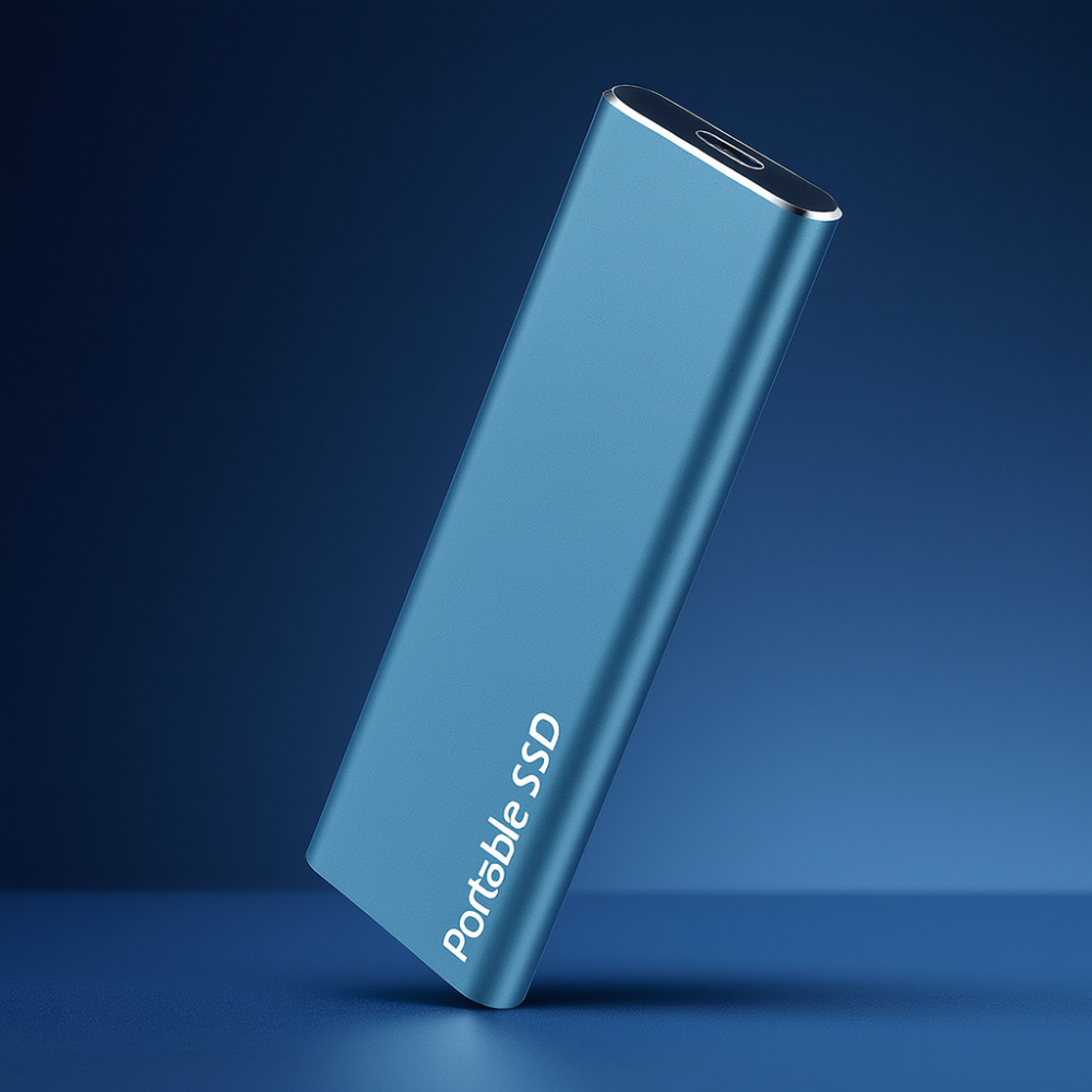 SSD Esterno Portatile in Alluminio – Trasferimenti Rapidi, Design Leggero, USB-C