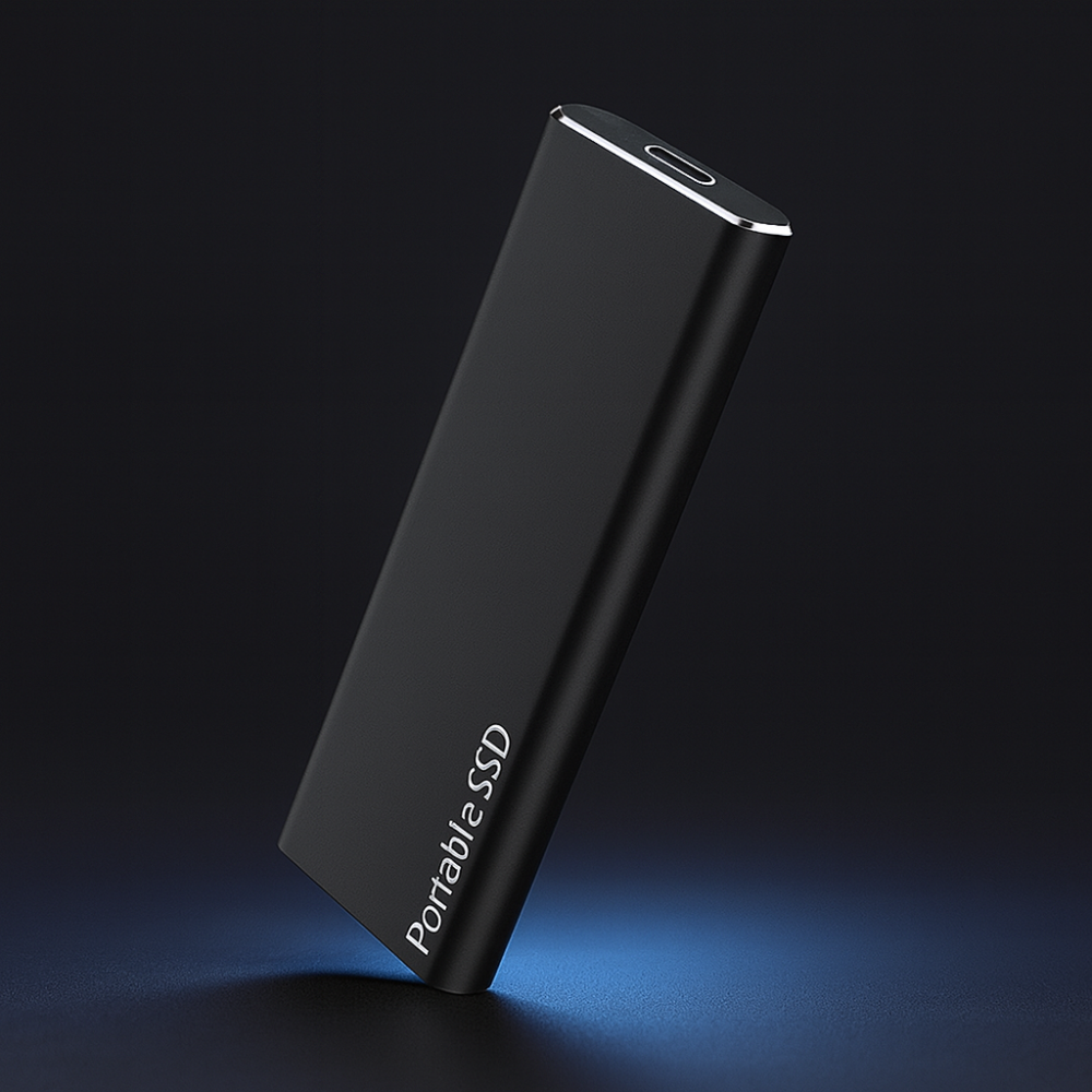 SSD Esterno Portatile in Alluminio – Trasferimenti Rapidi, Design Leggero, USB-C