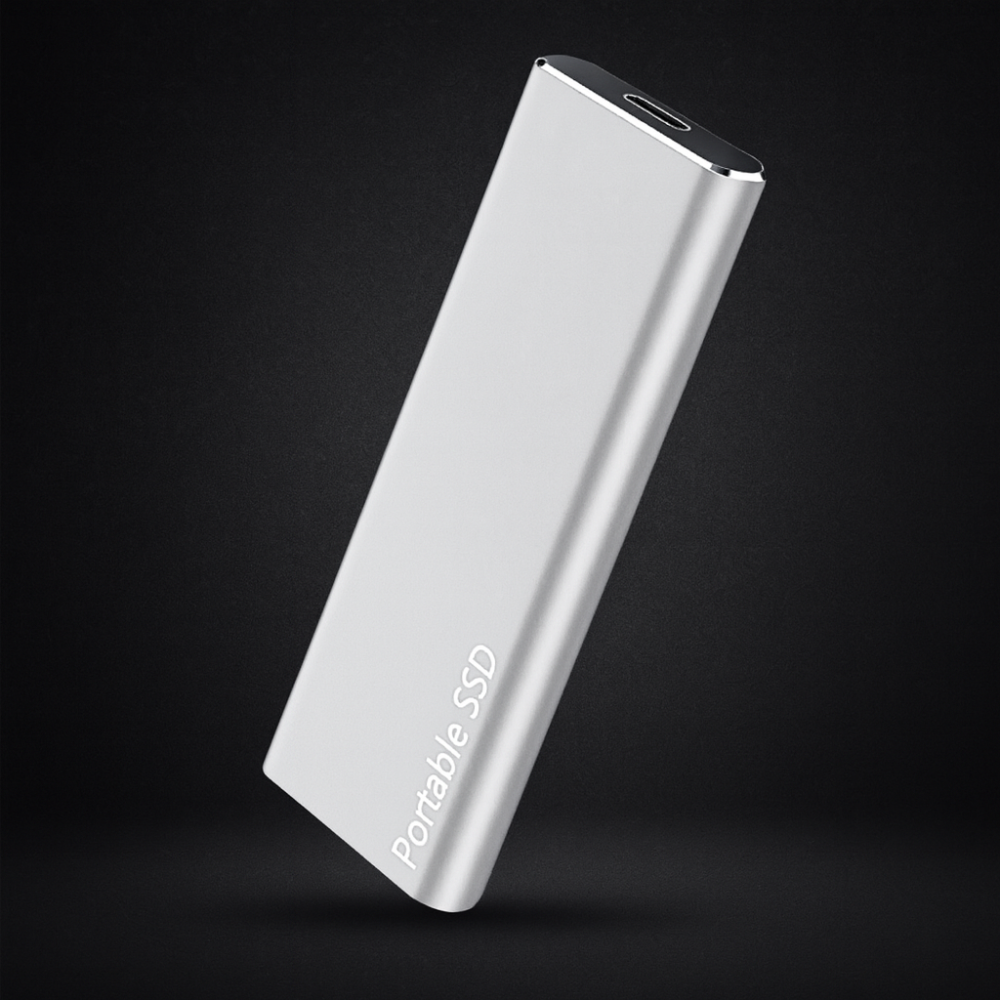 SSD Esterno Portatile in Alluminio – Trasferimenti Rapidi, Design Leggero, USB-C