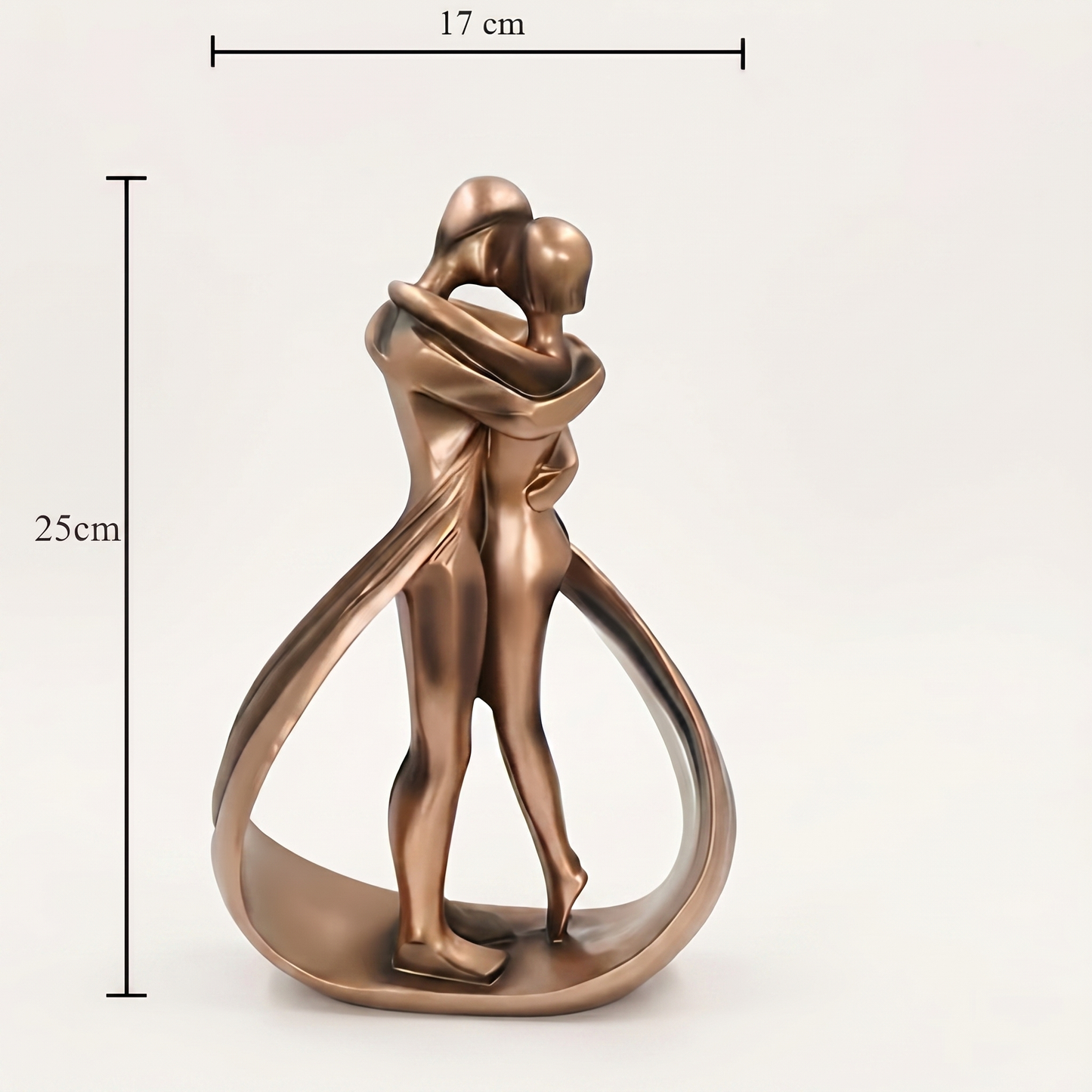 Statua Romantica di Coppia | Scultura da Casa in Resina | Effetto Bronzo