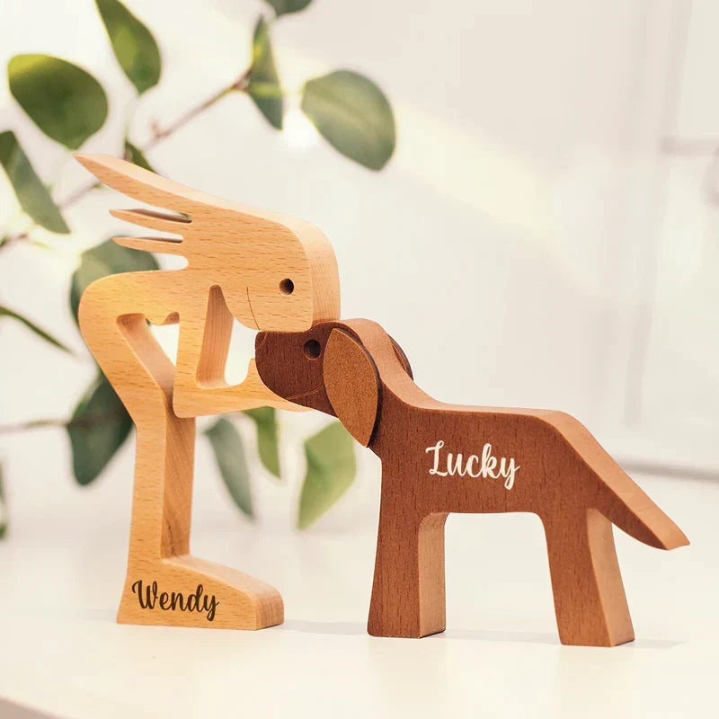 Statuetta di Animale in Legno Naturale per un'Atmosfera Accogliente in Casa