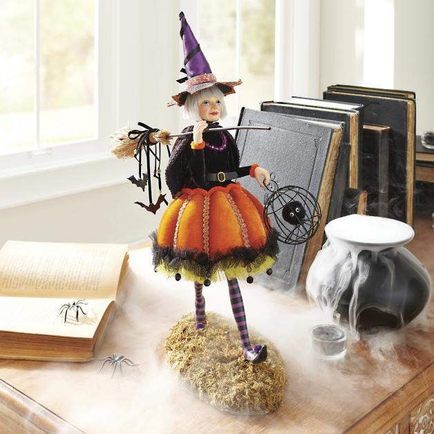 Statuetta di Halloween | Decorazione da Strega Fatta a Mano | Resina