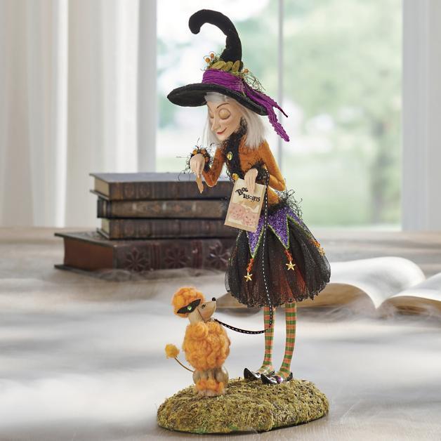 Statuetta di Halloween | Decorazione da Strega Fatta a Mano | Resina